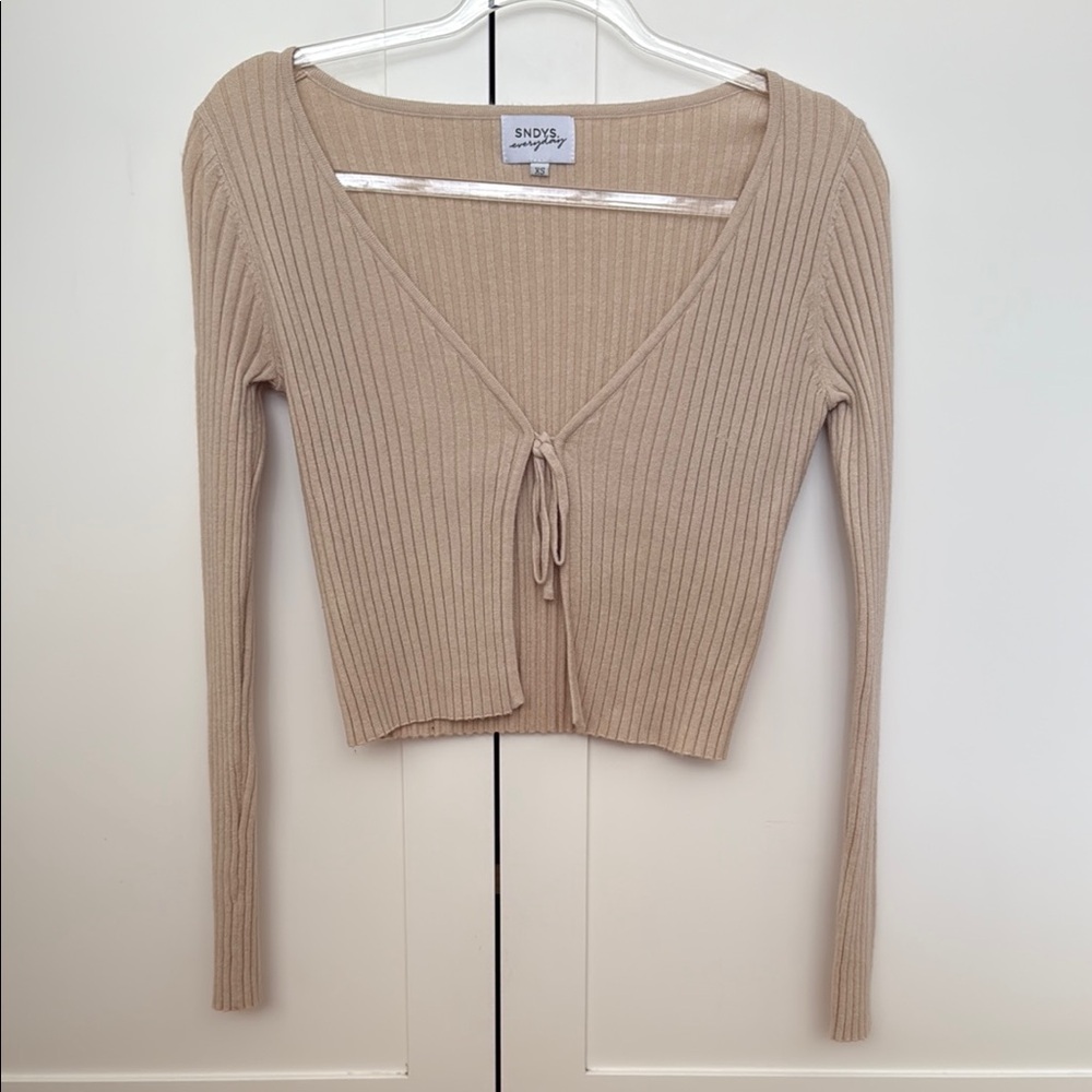 Women's Tan Ribbed Top